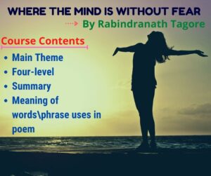 Where the mind is without Fear by Rabindranath Tagore