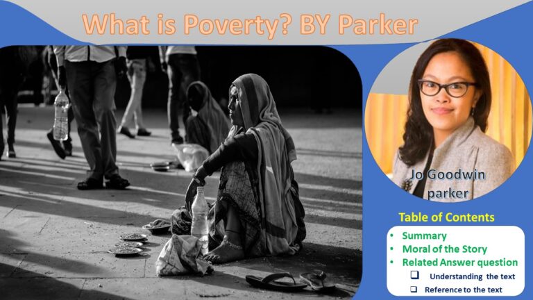 What is poverty? summary essay