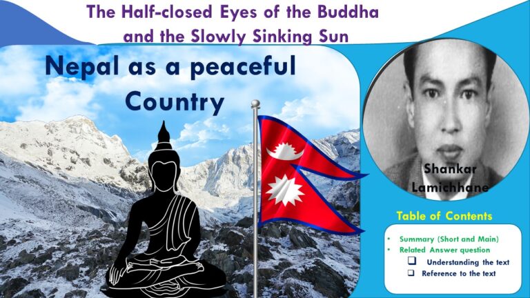 The Half-closed Eyes of the Buddha and the Slowly Sinking Sun questions answres