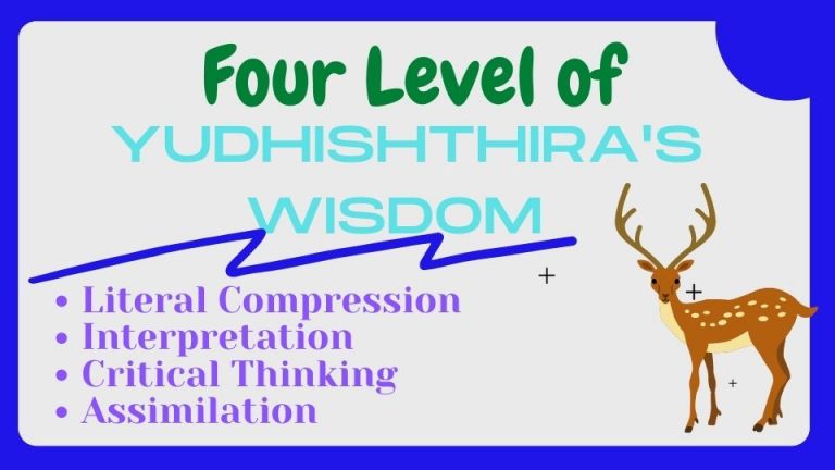 Yudhishthira's wisdom