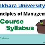Principles of management syllabus