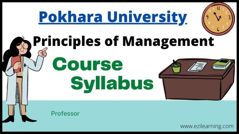 Principles of management syllabus